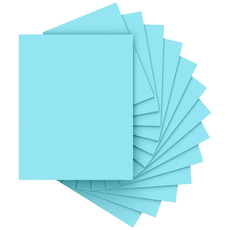Aidunmis 40 Sheets Blue Cardstock Paper 8.5 x 11, Thick Card Stock Paper, Light Blue Cardstock Printer Paper 8.5 x 11, 200 GSM Construction Paper 8 1/2 x 11 for DIY Cards, Invitations, Greeting Cards - Image 1